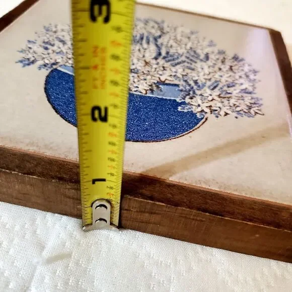 PIEMME Italian Floral Vase Clay Tile Decor - Picture 5 of 8